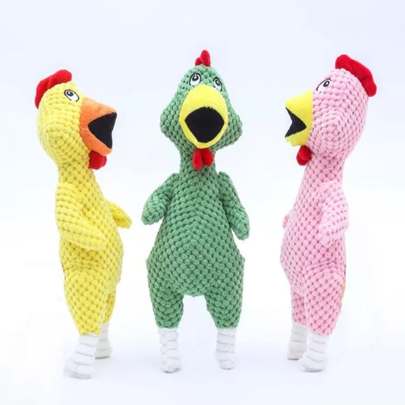Chicken Soft & Durable Dental Care Biting Soft Plush Dog Toy - Picture 1 of 12